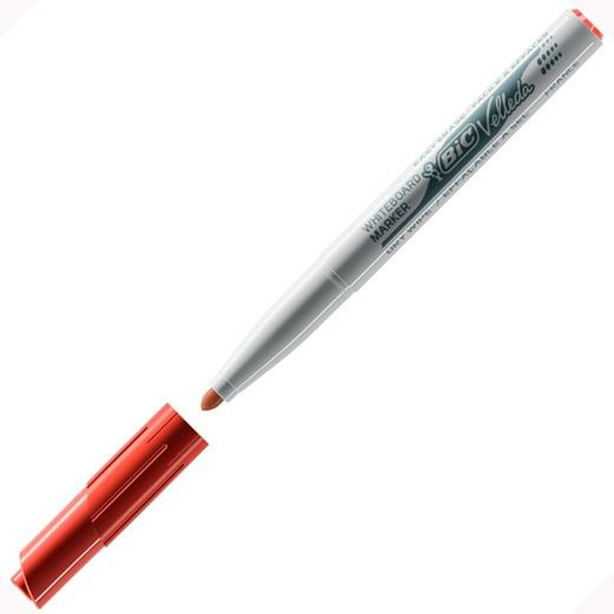 Pennarello per Lavagna Bic Velleda 1741 Rosso Lavagna bianca 12 Pezzi